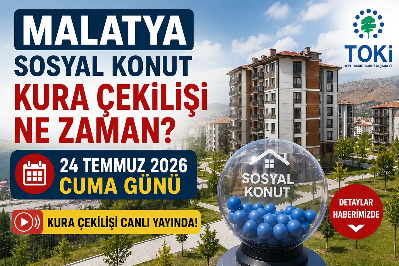 Malatya sosyal konut kura çekiliş canlı izle, 24 Temmuz Malatya sosyal konut çekiliş listesi