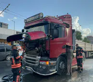 Malatya Çevreyolu’nda Korku Dolu Anlar: Tır Alev Aldı