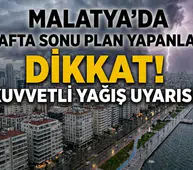 Malatya’da hafta sonu plan yapanlar dikkat! 29-30 Ağustos’ta yağmur ve gök gürültüsü geliyor
