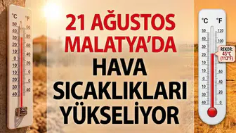 Bugün Malatya’da hava durumu: 21 Ağustos’ta sıcaklık kaç derece olacak?