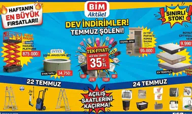 YENİ BİM AFİŞİ YAYINLANDI! BİM 21-22-24 TEMMUZ 2026 AKTÜEL ÜRÜNLER KATALOĞU || Bu Hafta BİM'e Neler Geliyor? (Tam Fiyat Listesi) Şişme Jakuzili Spa Seti Dikkat Çekiyor