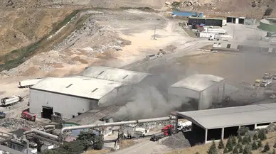 Malatya Katı Atık Bertaraf Tesisi'nde Korkutan Yangın