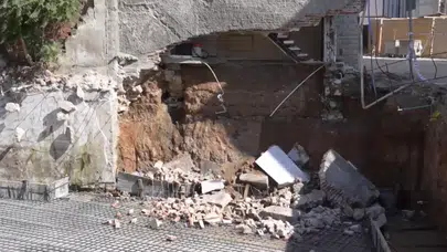 Zamana Karşı Yarış: Yan Yatıp Duvarları Patlayan Yapı Mahalleliyi Sokağa Döktü