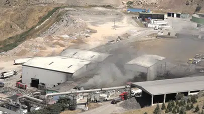 Malatya Katı Atık Bertaraf Tesisi'nde Korkutan Yangın