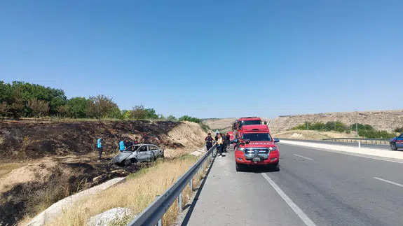 Malatya’da  Araç Alevlere Teslim Oldu: 1 Kişi Hayatını Kaybetti