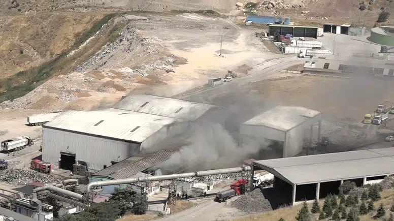 Malatya Katı Atık Bertaraf Tesisi'nde Korkutan Yangın